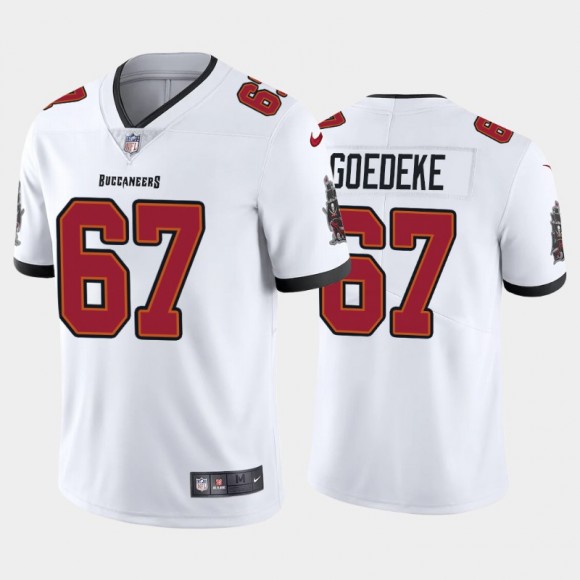 Luke Goedeke #67 Buccaneers White 2022 NFL Draft Vapor Limited Jersey