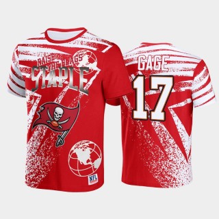 Men's Tampa Bay Buccaneers Russell Gage Red All Over Print T-Shirt