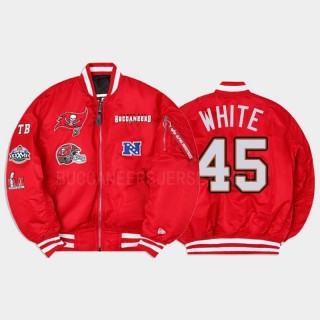 Tampa Bay Buccaneers Devin White Alpha Industries MA-1 Bomber Jacket - Red