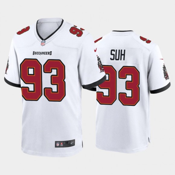 Buccaneers #93 Ndamukong Suh Game Jersey - White