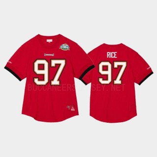 Simeon Rice Buccaneers Super Bowl Champions Name Number Mesh T-Shirt - Red