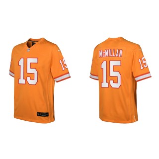 Youth Buccaneers Jalen McMillan Orange Throwback Game Jersey